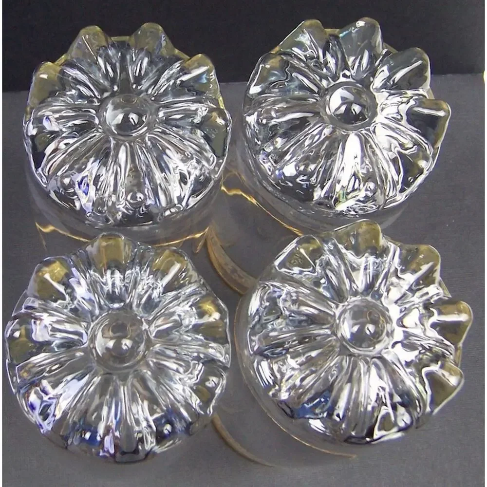 Vintage Paloma Gold & Lace Crystal Highball Glasses Set of 4 Hand Decorated